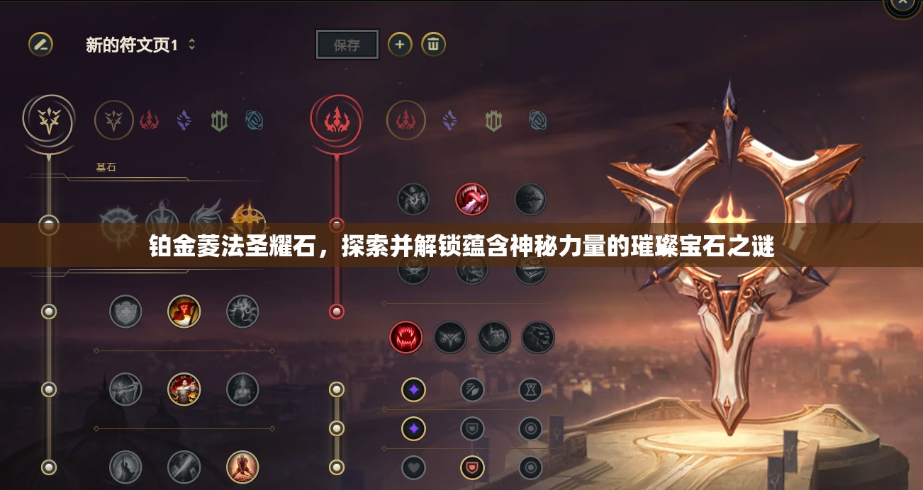 铂金菱法圣耀石，探索并解锁蕴含神秘力量的璀璨宝石之谜