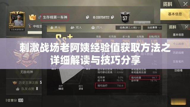 刺激战场老阿姨经验值获取方法之详细解读与技巧分享