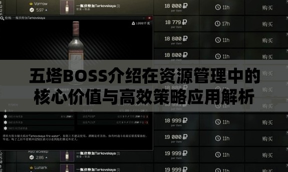 五塔BOSS介绍在资源管理中的核心价值与高效策略应用解析