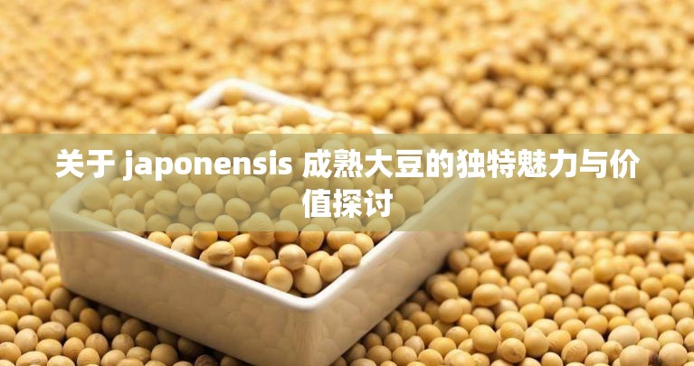 关于 japonensis 成熟大豆的独特魅力与价值探讨