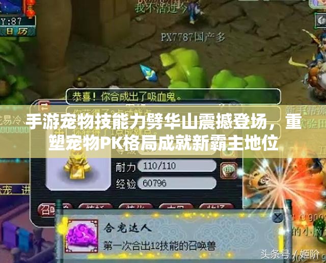 手游宠物技能力劈华山震撼登场，重塑宠物PK格局成就新霸主地位