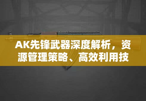 AK先锋武器深度解析，资源管理策略、高效利用技巧与价值最大化途径