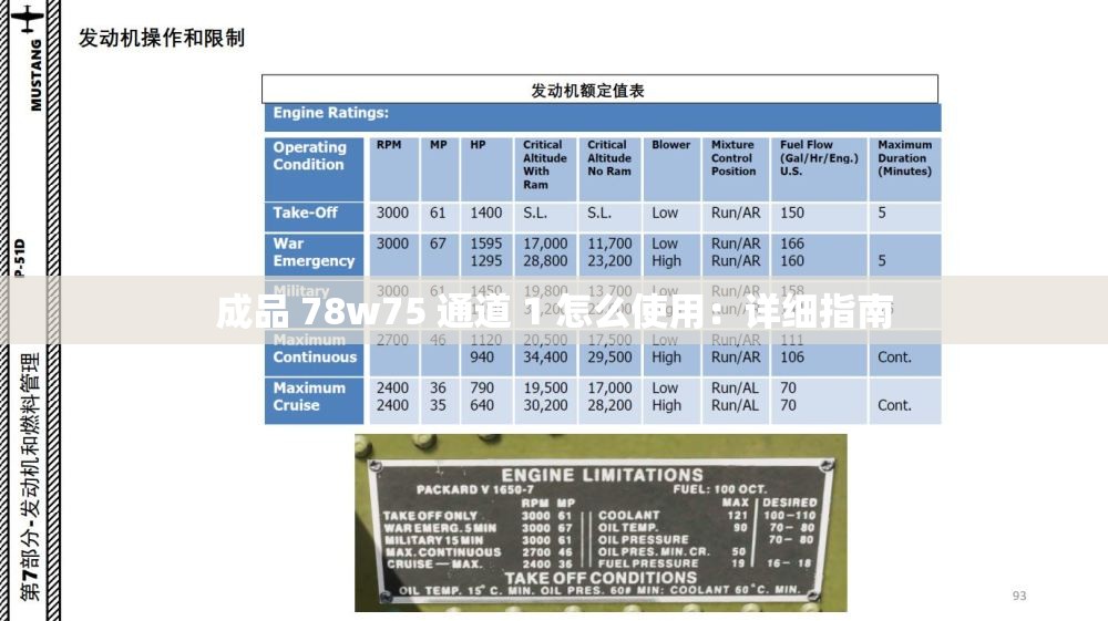 成品 78w75 通道 1 怎么使用：详细指南