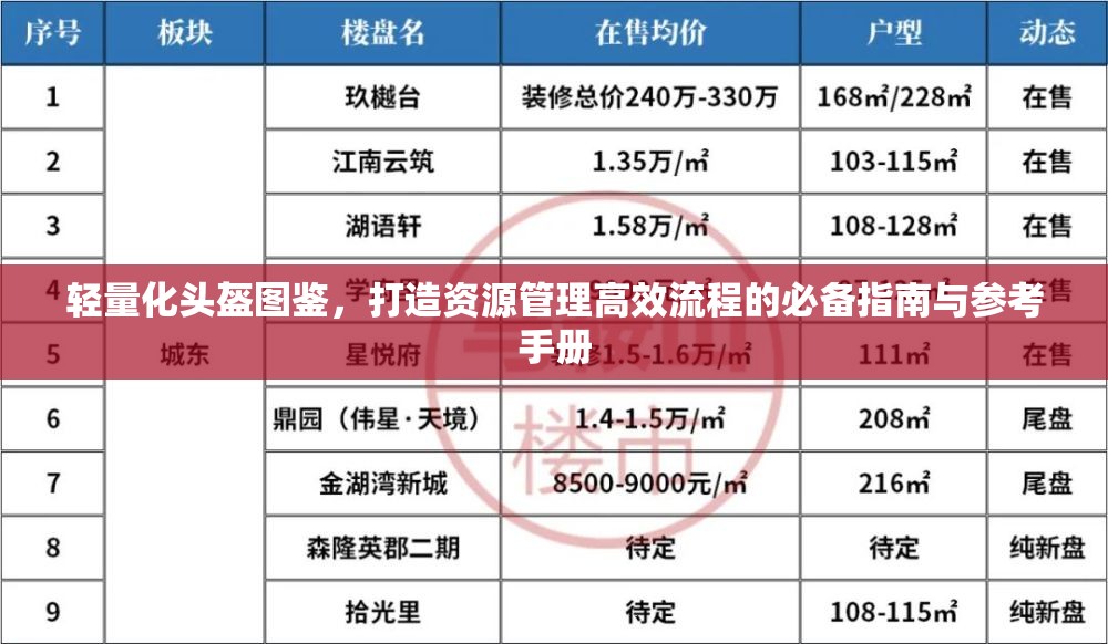 轻量化头盔图鉴，打造资源管理高效流程的必备指南与参考手册