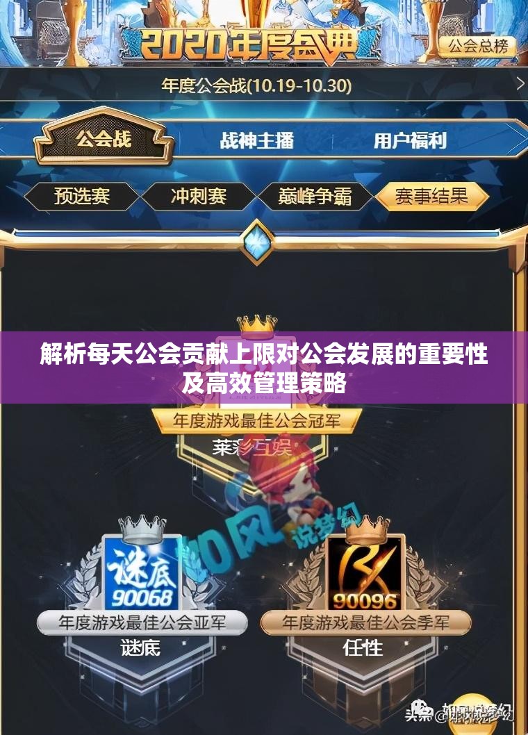 解析每天公会贡献上限对公会发展的重要性及高效管理策略