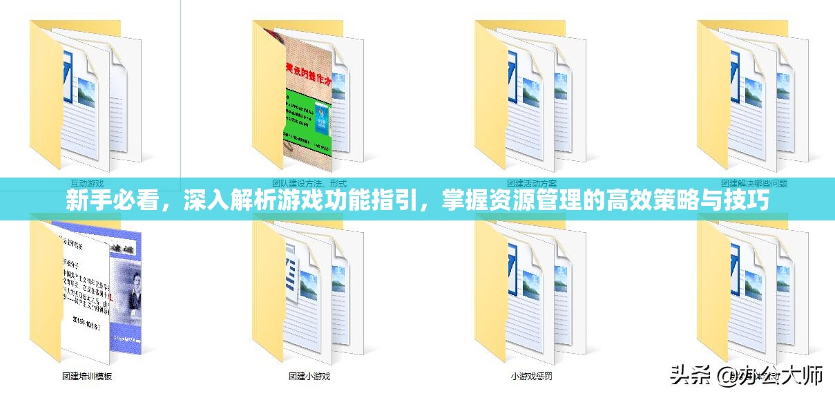新手必看，深入解析游戏功能指引，掌握资源管理的高效策略与技巧