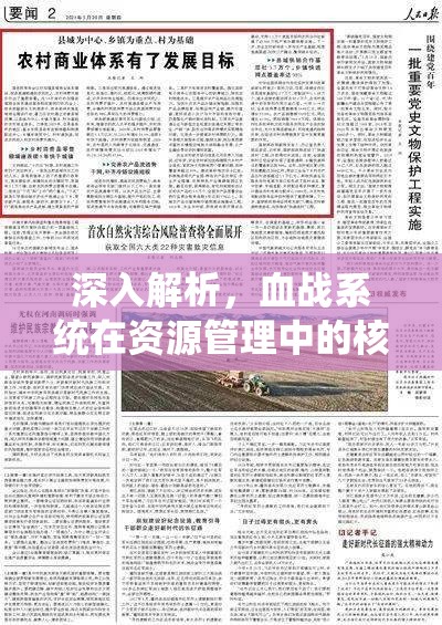 深入解析，血战系统在资源管理中的核心重要性及其高效运用策略