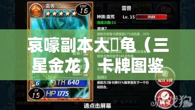 哀嚎副本大囧龟（三星金龙）卡牌图鉴，深度解析资源管理的艺术与策略