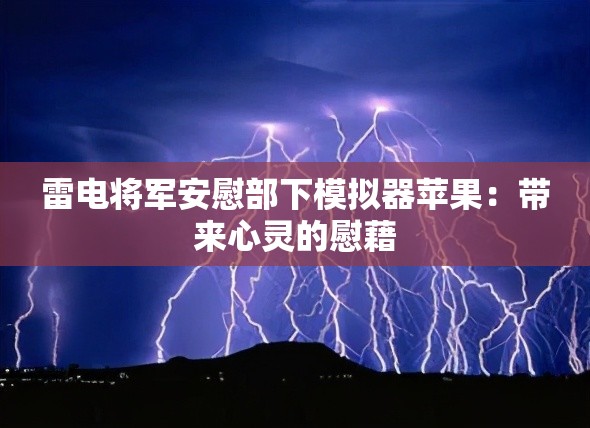雷电将军安慰部下模拟器苹果：带来心灵的慰藉