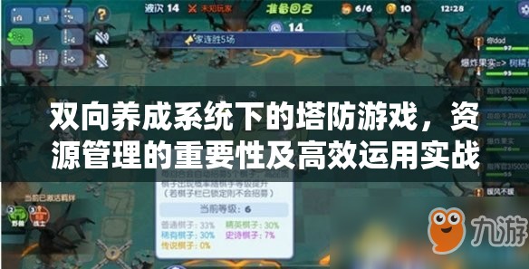 双向养成系统下的塔防游戏，资源管理的重要性及高效运用实战策略
