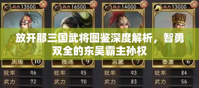 放开那三国武将图鉴深度解析，智勇双全的东吴霸主孙权