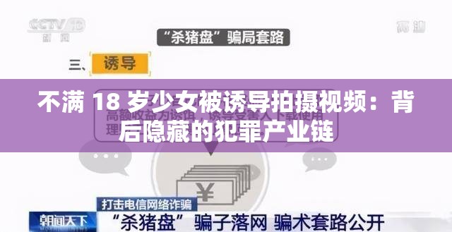不满 18 岁少女被诱导拍摄视频：背后隐藏的犯罪产业链