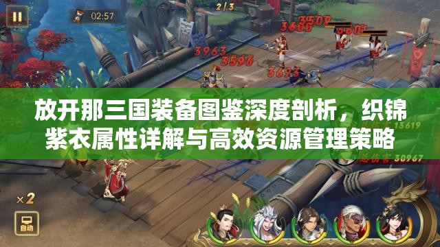 放开那三国装备图鉴深度剖析，织锦紫衣属性详解与高效资源管理策略