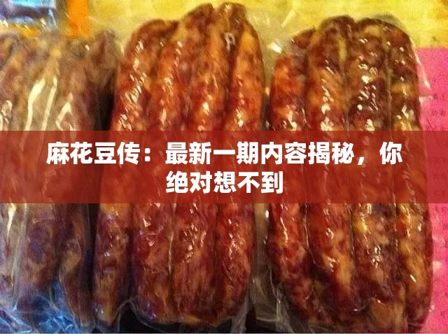 麻花豆传：最新一期内容揭秘，你绝对想不到