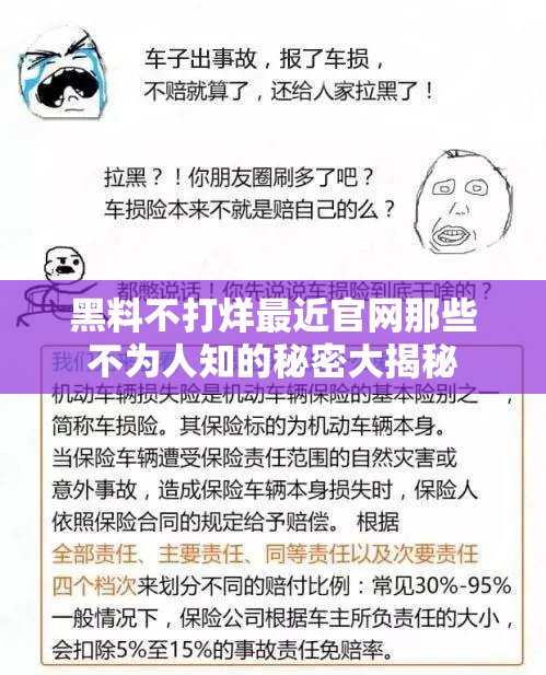 黑料不打烊最近官网那些不为人知的秘密大揭秘