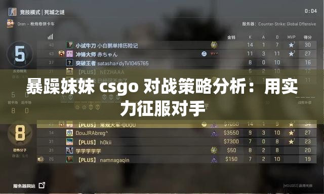 暴躁妹妹 csgo 对战策略分析：用实力征服对手