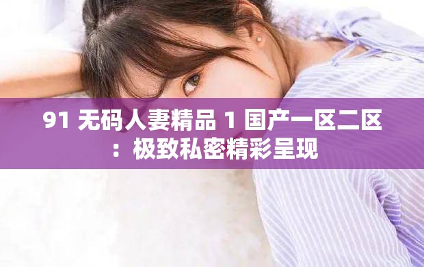 91 无码人妻精品 1 国产一区二区：极致私密精彩呈现