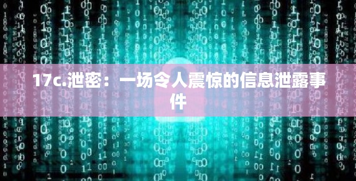 17c.泄密：一场令人震惊的信息泄露事件