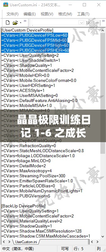 晶晶极限训练日记 1-6 之成长与挑战的详细记录