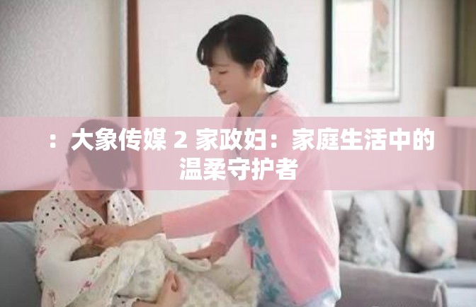 ：大象传媒 2 家政妇：家庭生活中的温柔守护者