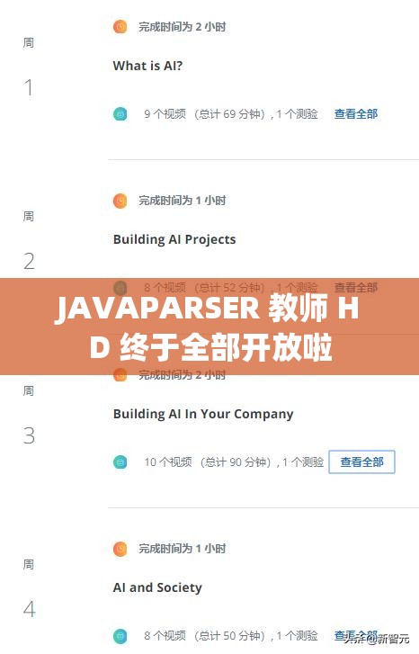 JAVAPARSER 教师 HD 终于全部开放啦