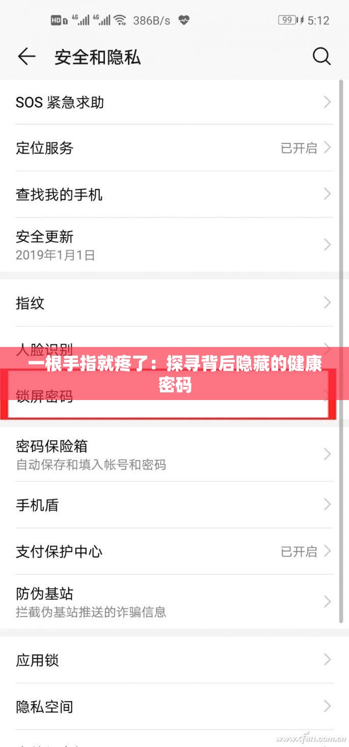 一根手指就疼了：探寻背后隐藏的健康密码