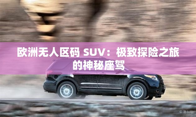 欧洲无人区码 SUV：极致探险之旅的神秘座驾