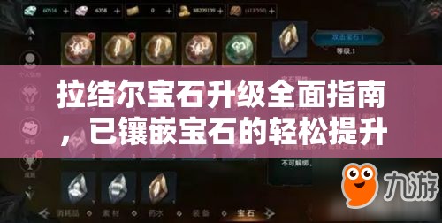 拉结尔宝石升级全面指南，已镶嵌宝石的轻松提升方法与技巧