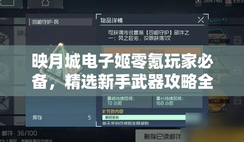 映月城电子姬零氪玩家必备，精选新手武器攻略全面大揭秘