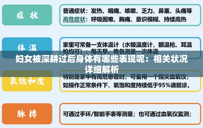 妇女被深耕过后身体有哪些表现呢：相关状况详细解析