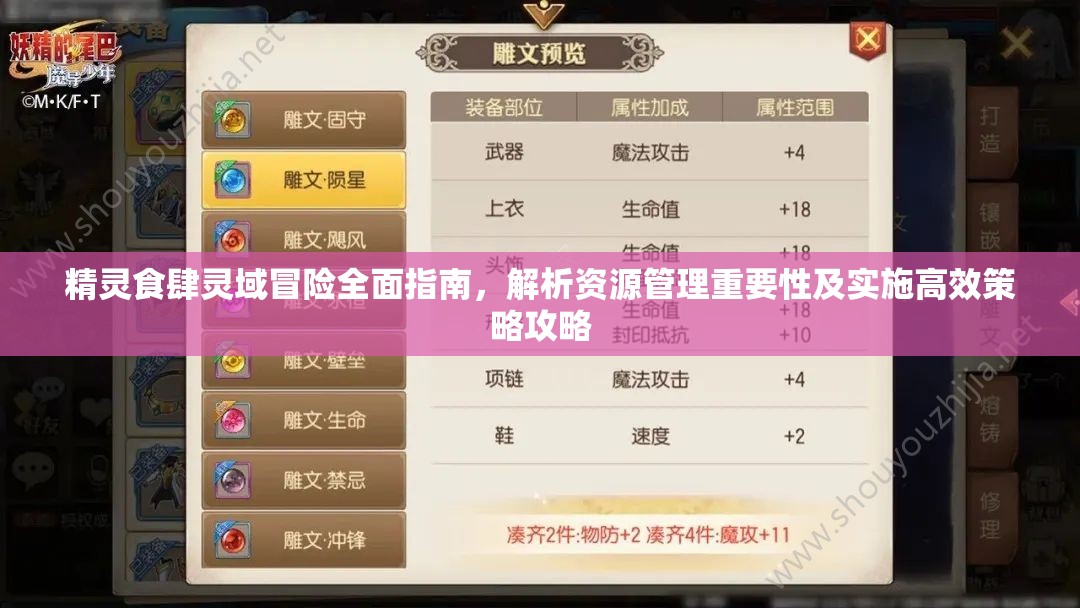 精灵食肆灵域冒险全面指南，解析资源管理重要性及实施高效策略攻略