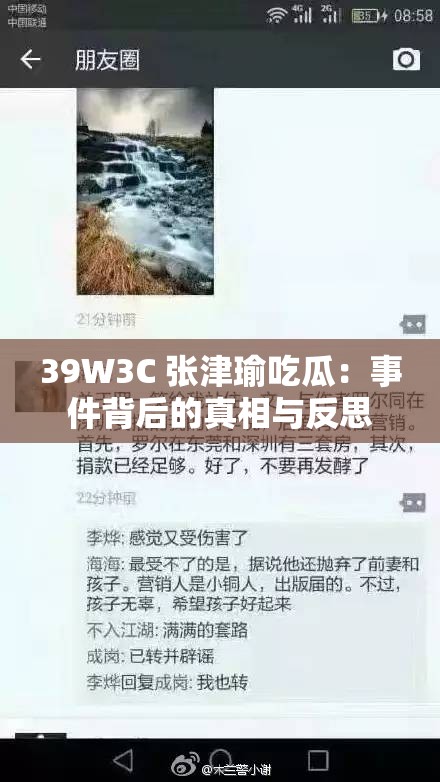 39W3C 张津瑜吃瓜：事件背后的真相与反思