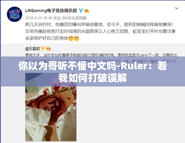 你以为哥听不懂中文吗-Ruler：看我如何打破误解