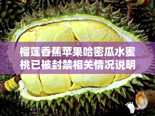 榴莲香蕉苹果哈密瓜水蜜桃已被封禁相关情况说明