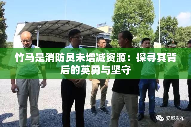 竹马是消防员未增减资源：探寻其背后的英勇与坚守