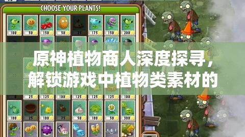 原神植物商人深度探寻，解锁游戏中植物类素材的隐藏宝藏与获取攻略