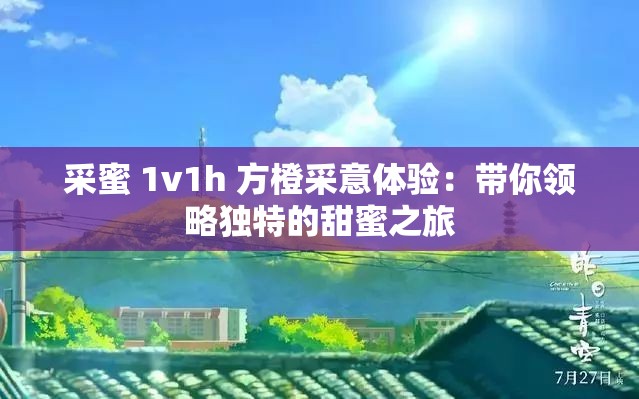采蜜 1v1h 方橙采意体验：带你领略独特的甜蜜之旅