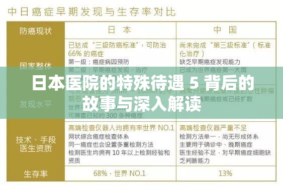 日本医院的特殊待遇 5 背后的故事与深入解读