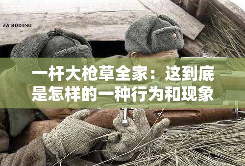 一杆大枪草全家：这到底是怎样的一种行为和现象呢