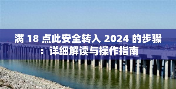 满 18 点此安全转入 2024 的步骤：详细解读与操作指南