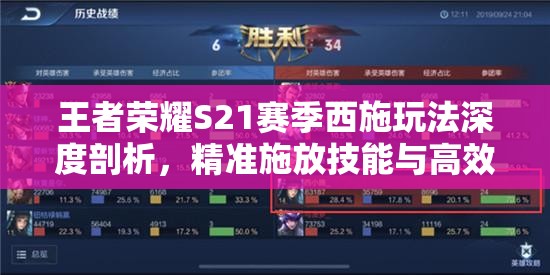 王者荣耀S21赛季西施玩法深度剖析，精准施放技能与高效出装铭文打出爆炸伤害