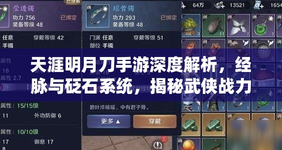 天涯明月刀手游深度解析，经脉与砭石系统，揭秘武侠战力提升的秘密密码