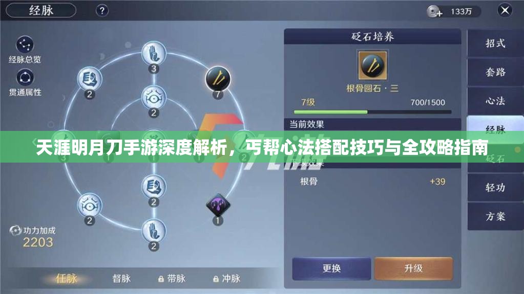 天涯明月刀手游深度解析，丐帮心法搭配技巧与全攻略指南