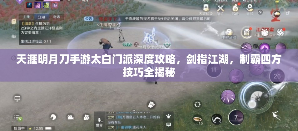 天涯明月刀手游太白门派深度攻略，剑指江湖，制霸四方技巧全揭秘