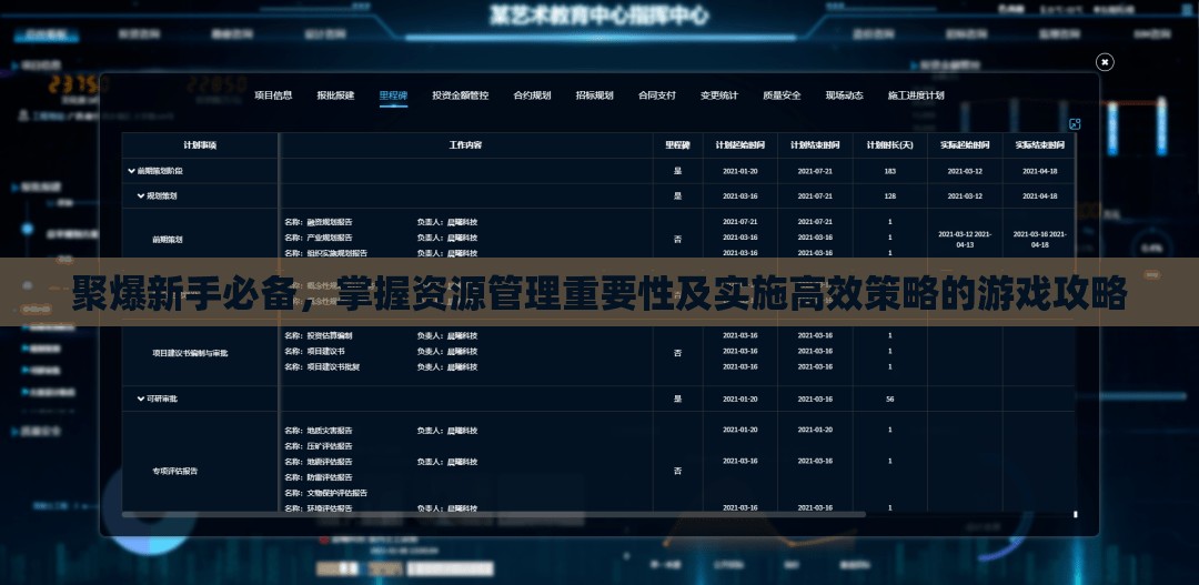 聚爆新手必备，掌握资源管理重要性及实施高效策略的游戏攻略