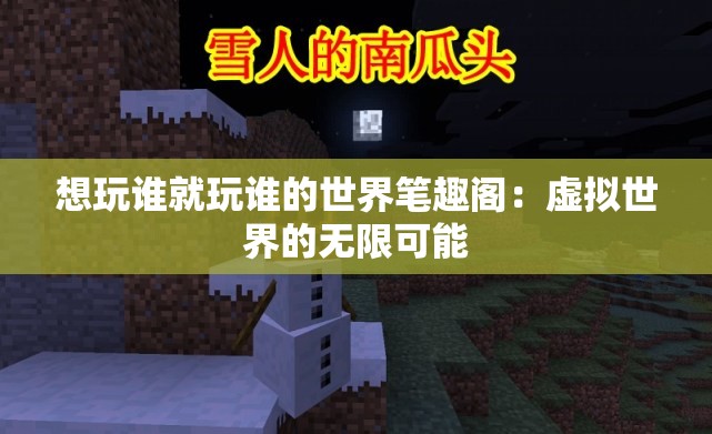 想玩谁就玩谁的世界笔趣阁：虚拟世界的无限可能