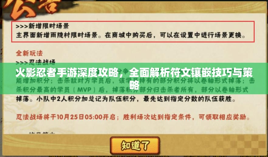 火影忍者手游深度攻略，全面解析符文镶嵌技巧与策略