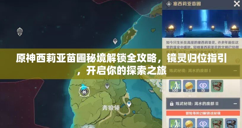 原神西莉亚苗圃秘境解锁全攻略，镜灵归位指引，开启你的探索之旅