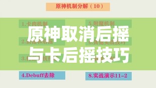 原神取消后摇与卡后摇技巧，深度解析、实战应用与操作精髓