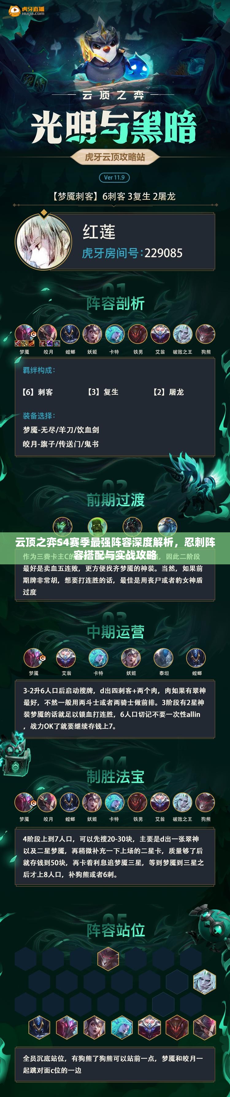 云顶之弈S4赛季最强阵容深度解析，忍刺阵容搭配与实战攻略